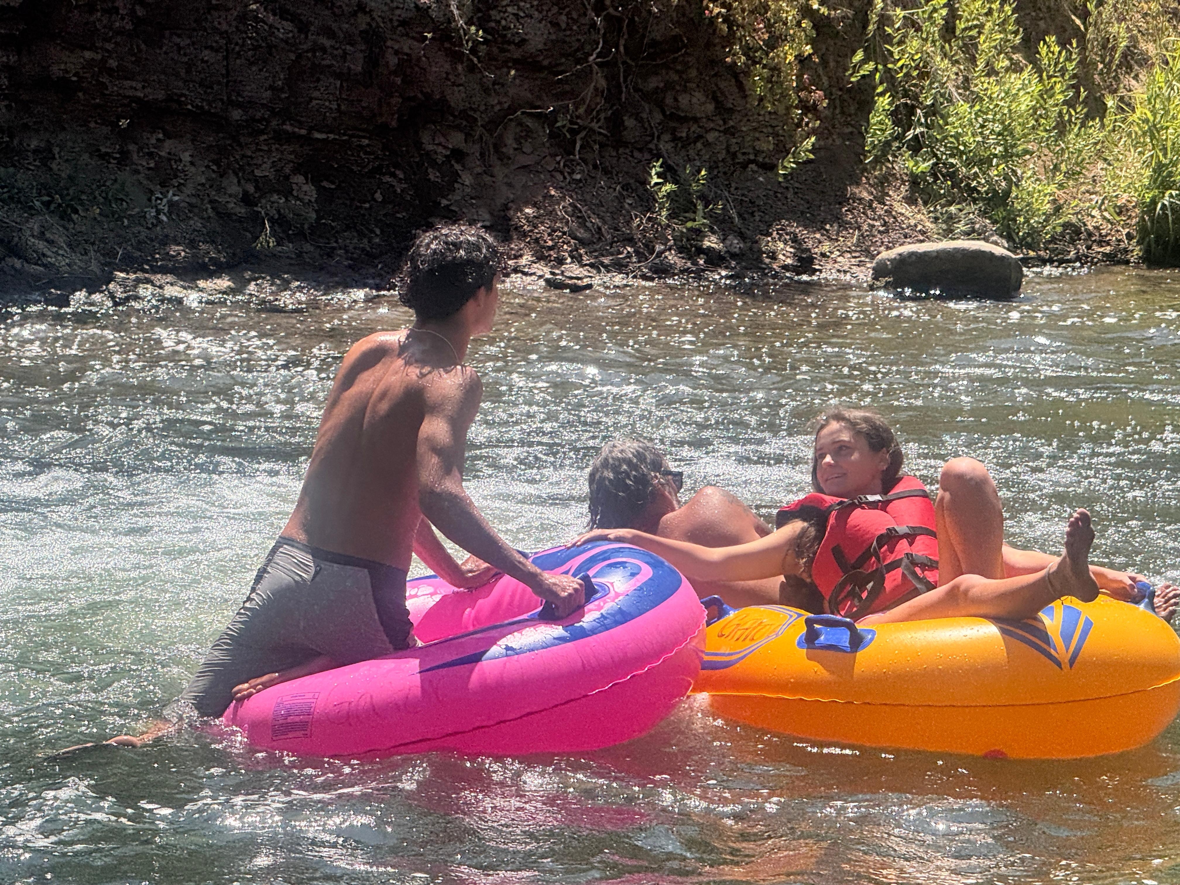 Close to river activities in lava hot springs 