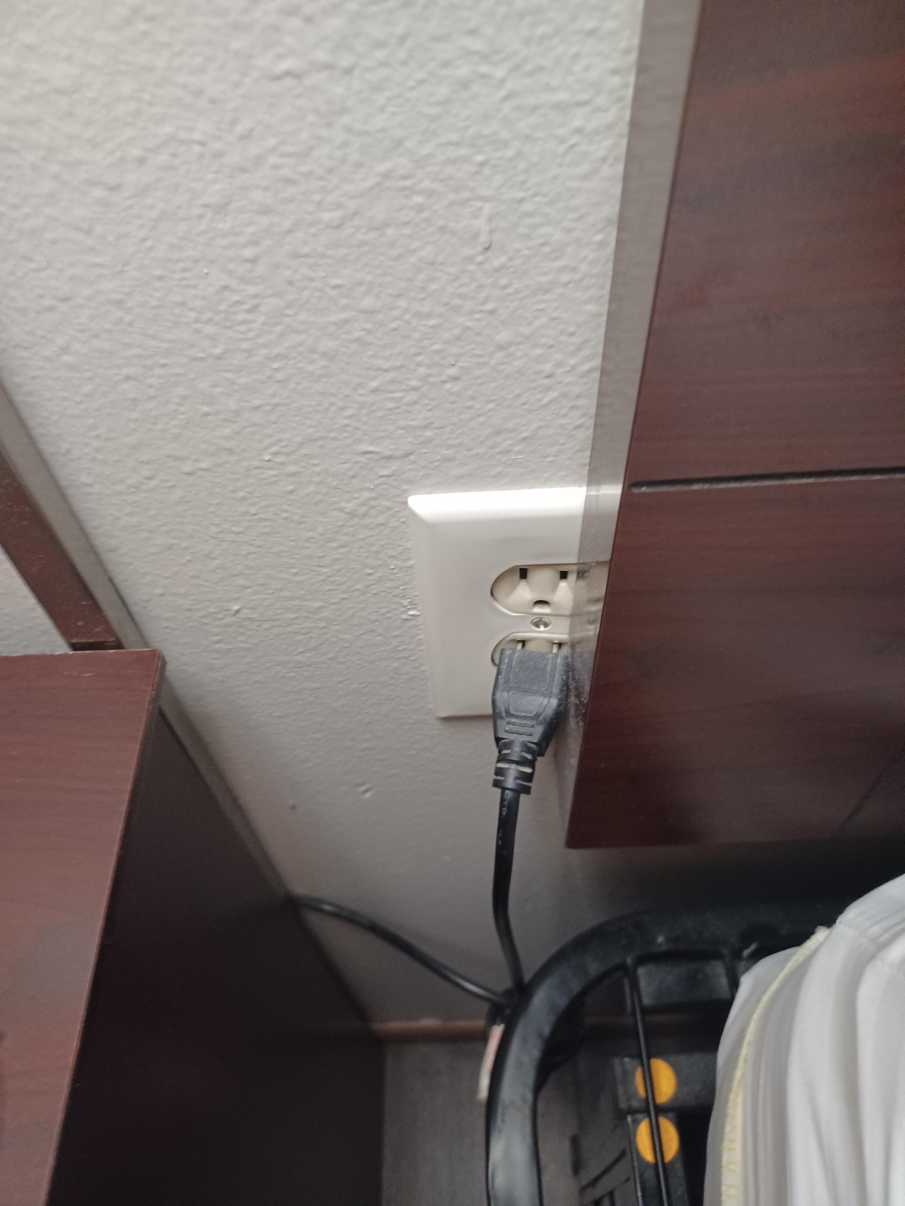 How lamp plugged into electric plug