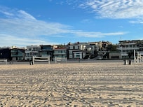 The beach looking back at the neighborhood.