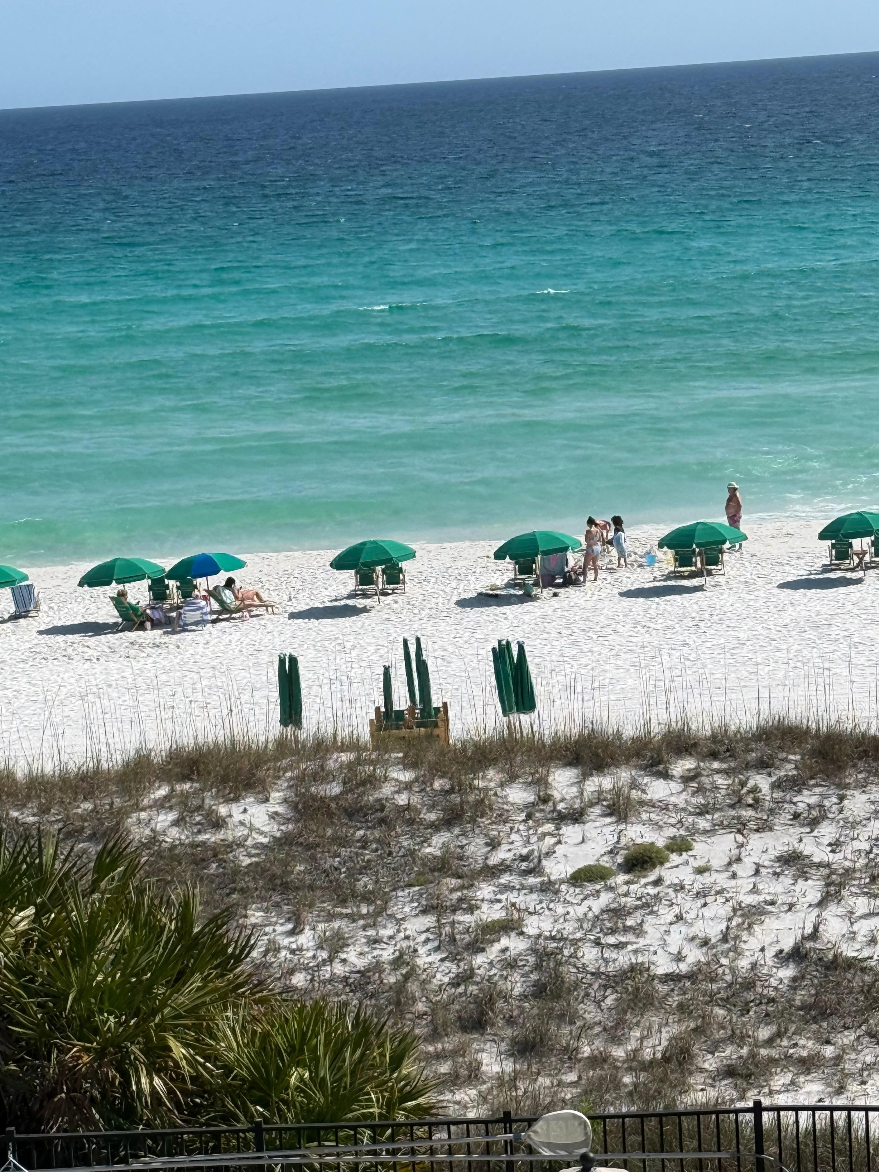 Beach chairs set up daily