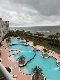 A rainy day from the balcony reading books