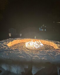 Relaxing at the fire pit
