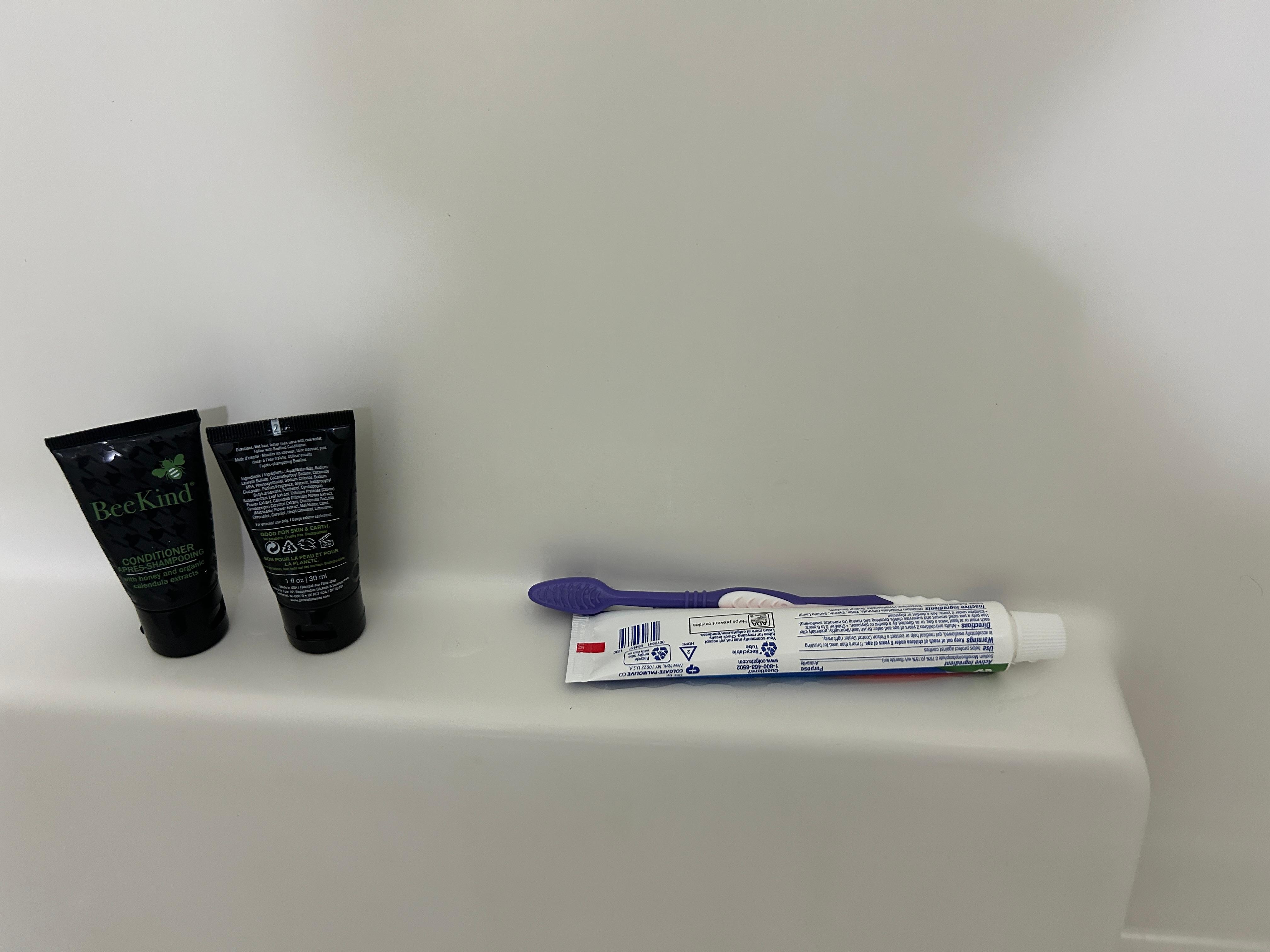 In shower on arrival