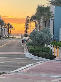 Walking back from the beach to the hotwl