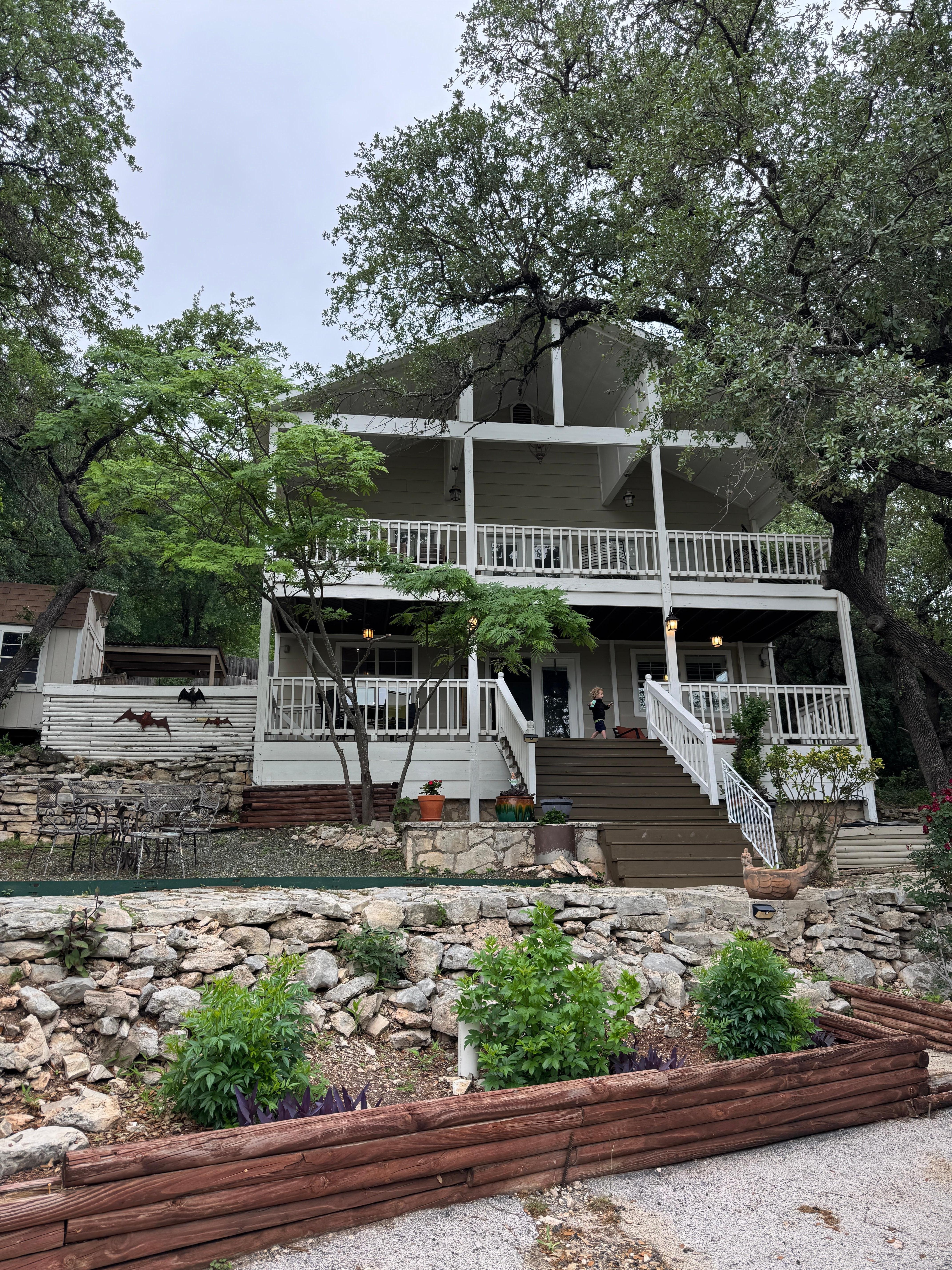 Mature trees and beautiful home