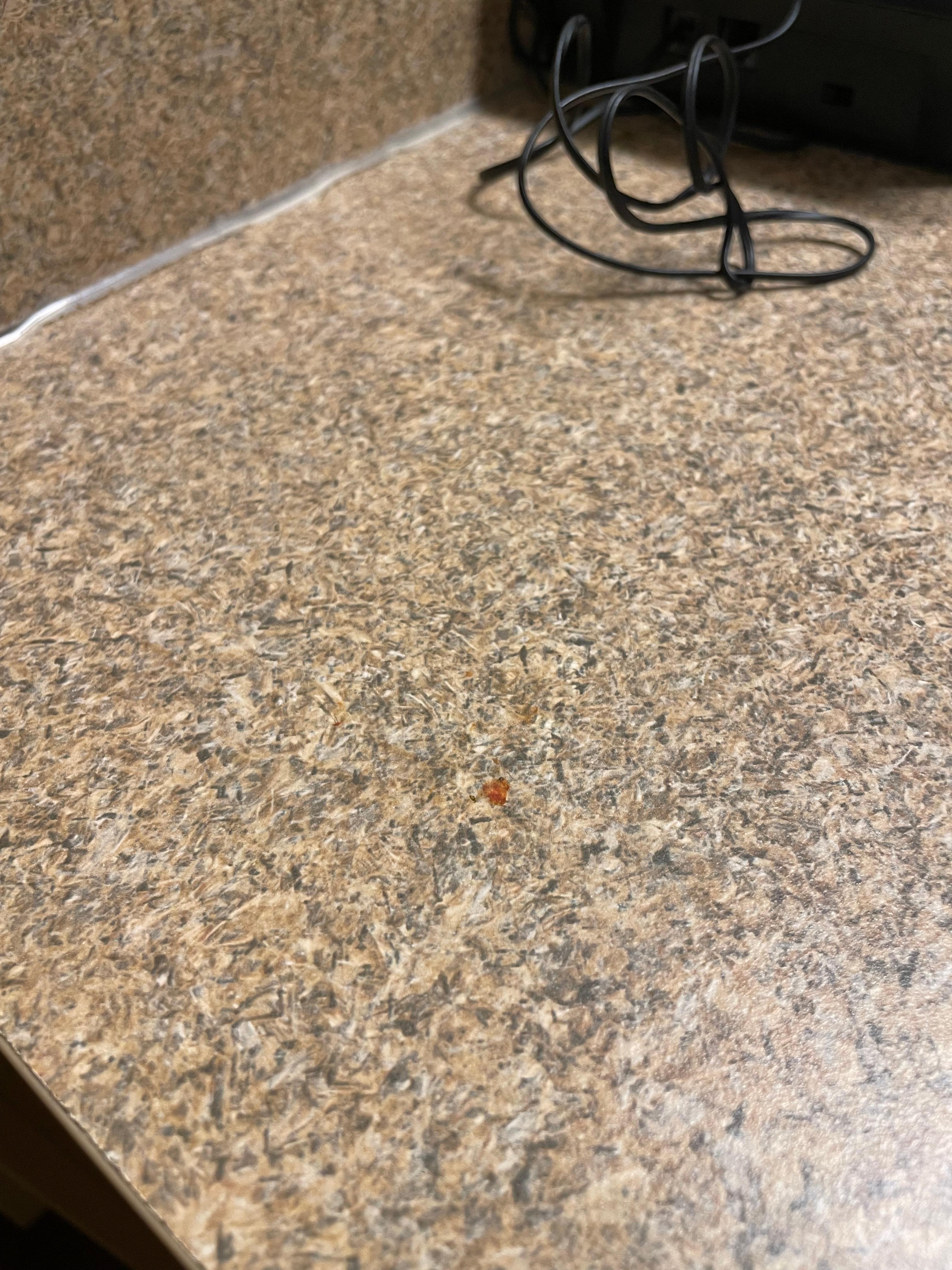 Food stains on counter 