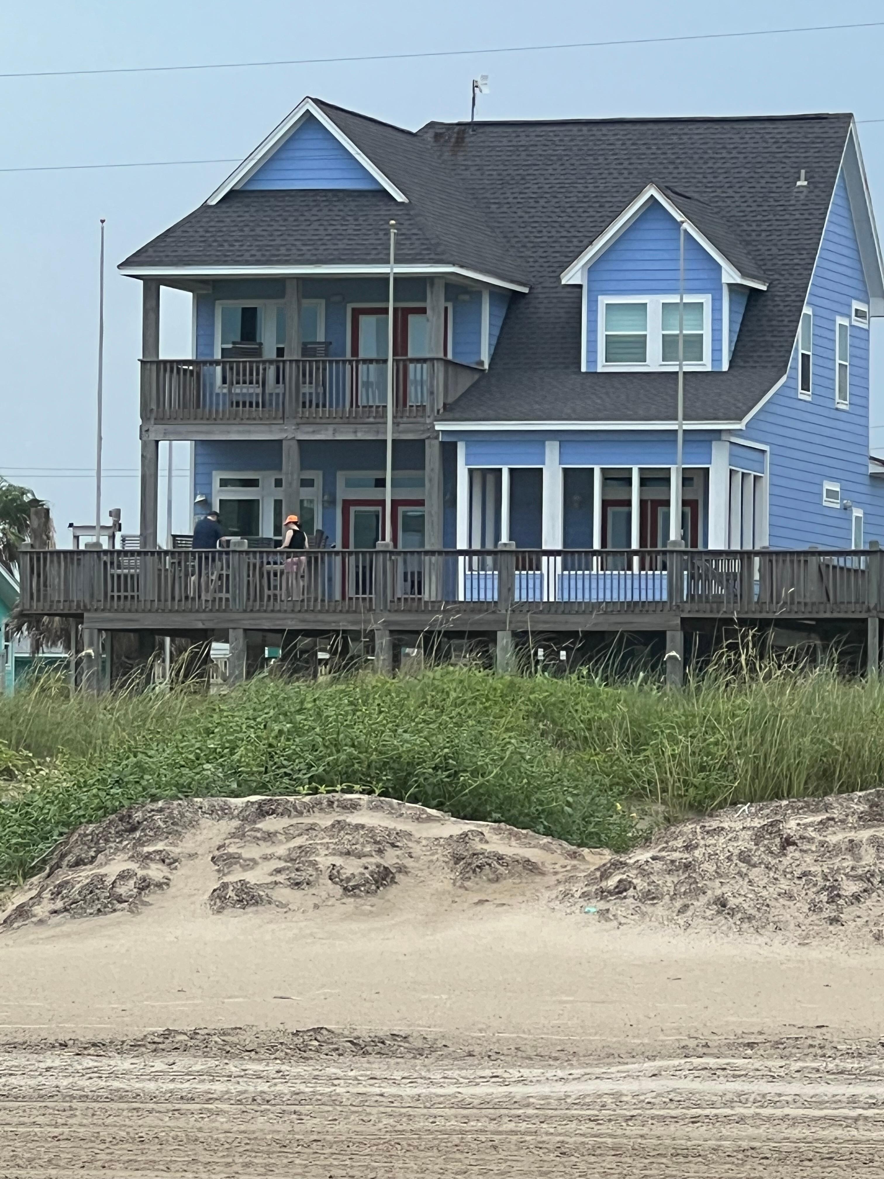 View of the house from the beach