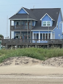 View of the house from the beach