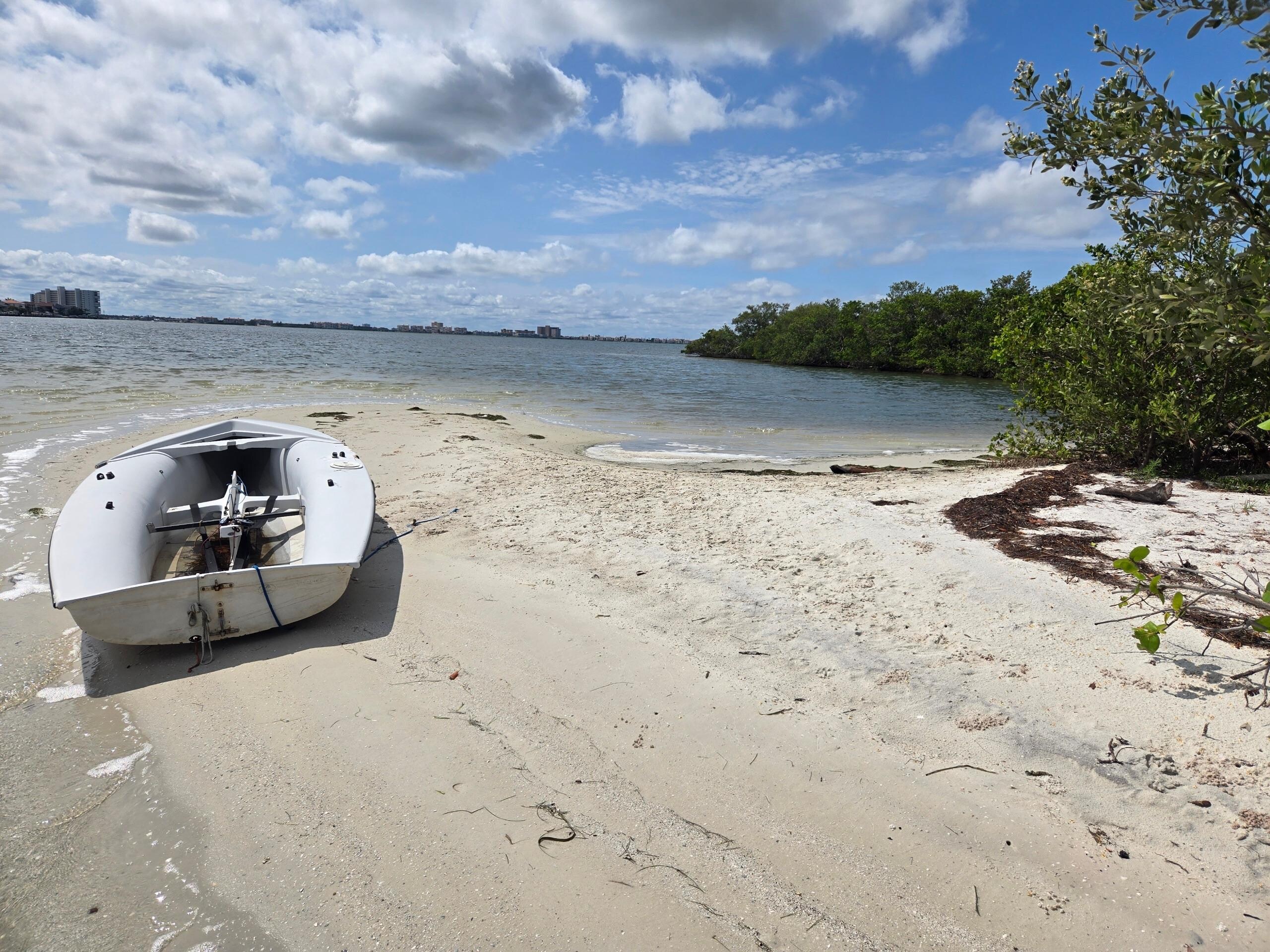 The sand on the island was soft and beautiful and the water was warm!