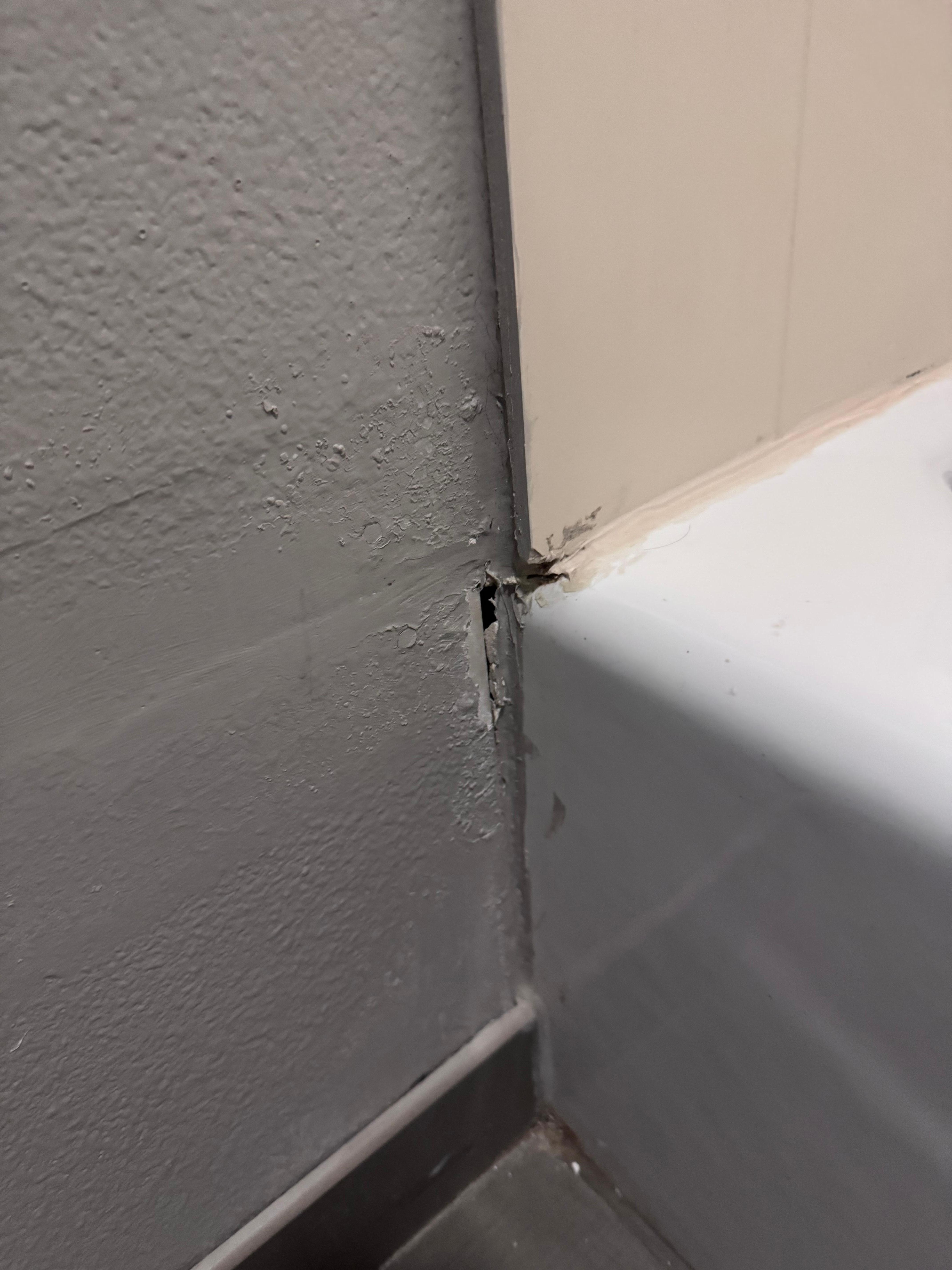 Holes on wall!