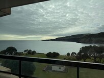 View from the window out onto the property from our ocean view Jr. Suite