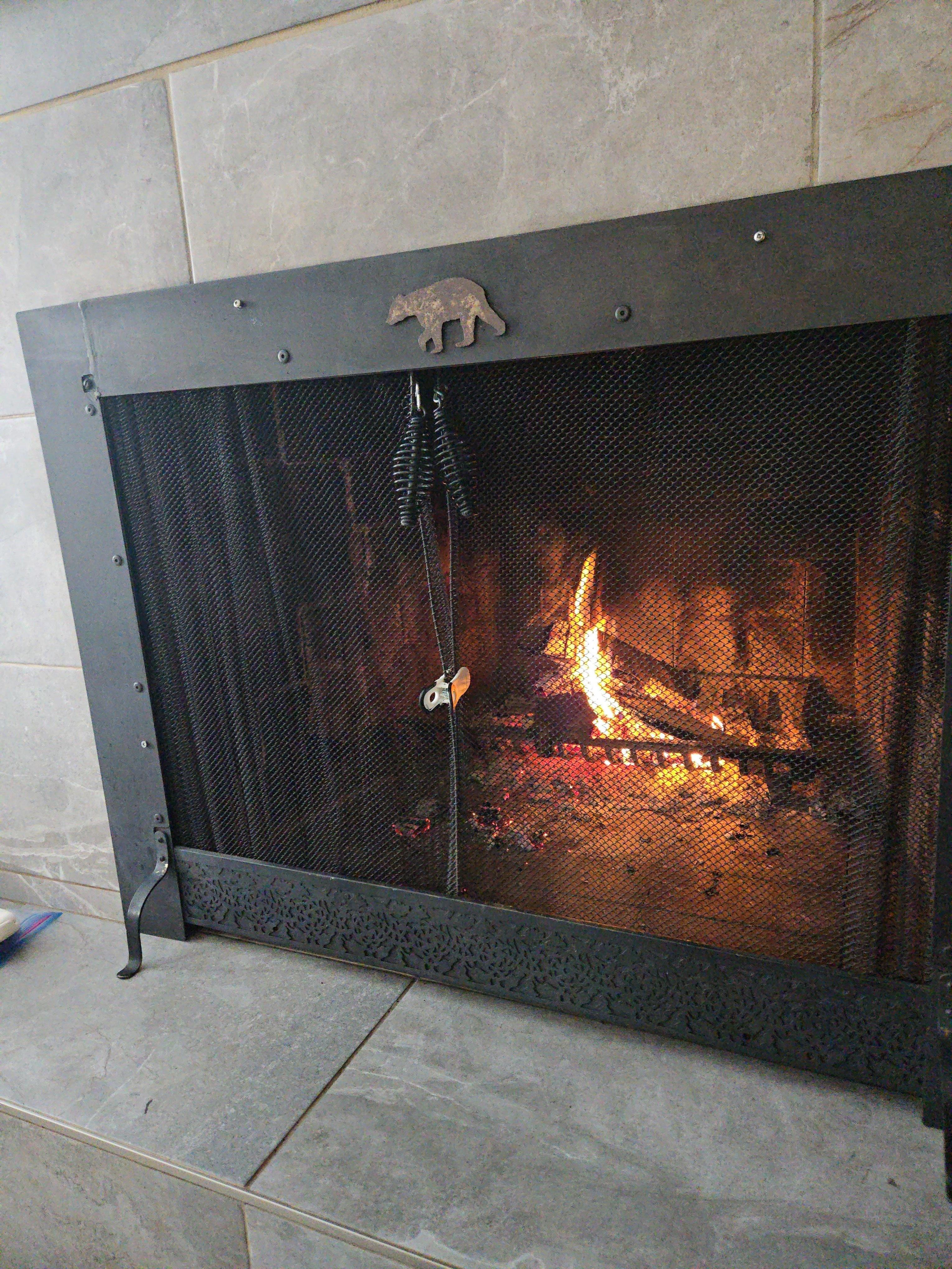 It snowed well we were there . The fireplace was a added bonus.