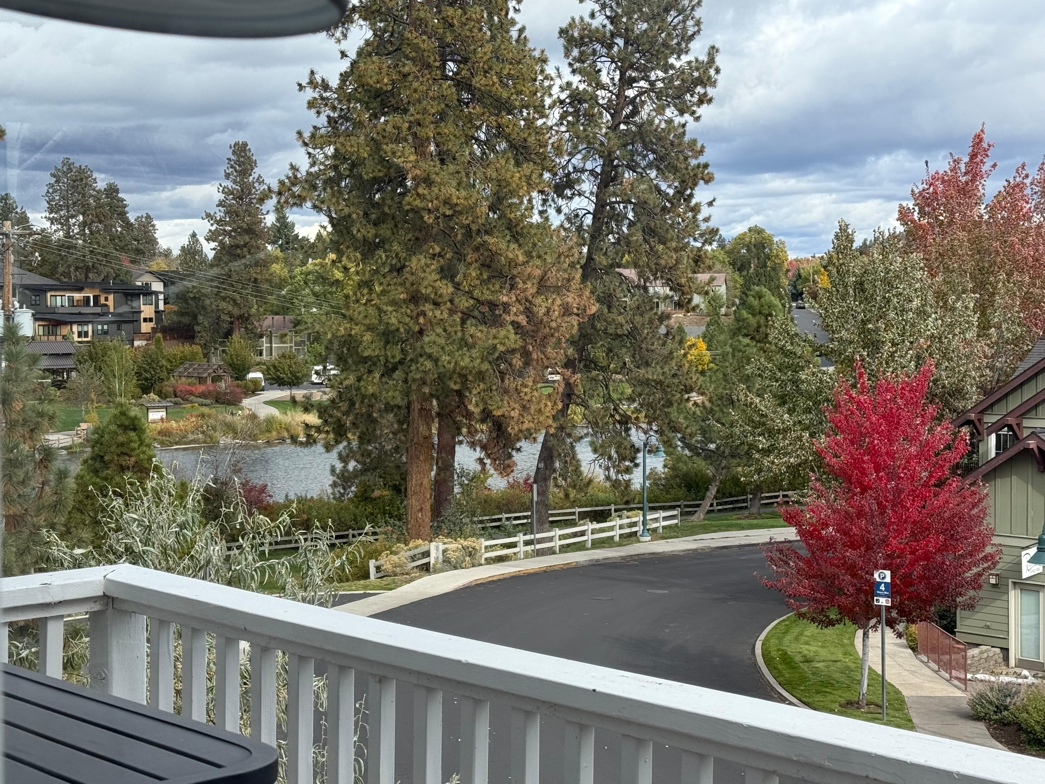 View of the river from the balcony.