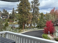 View of the river from the balcony.
