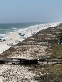 Looking west down the beach
