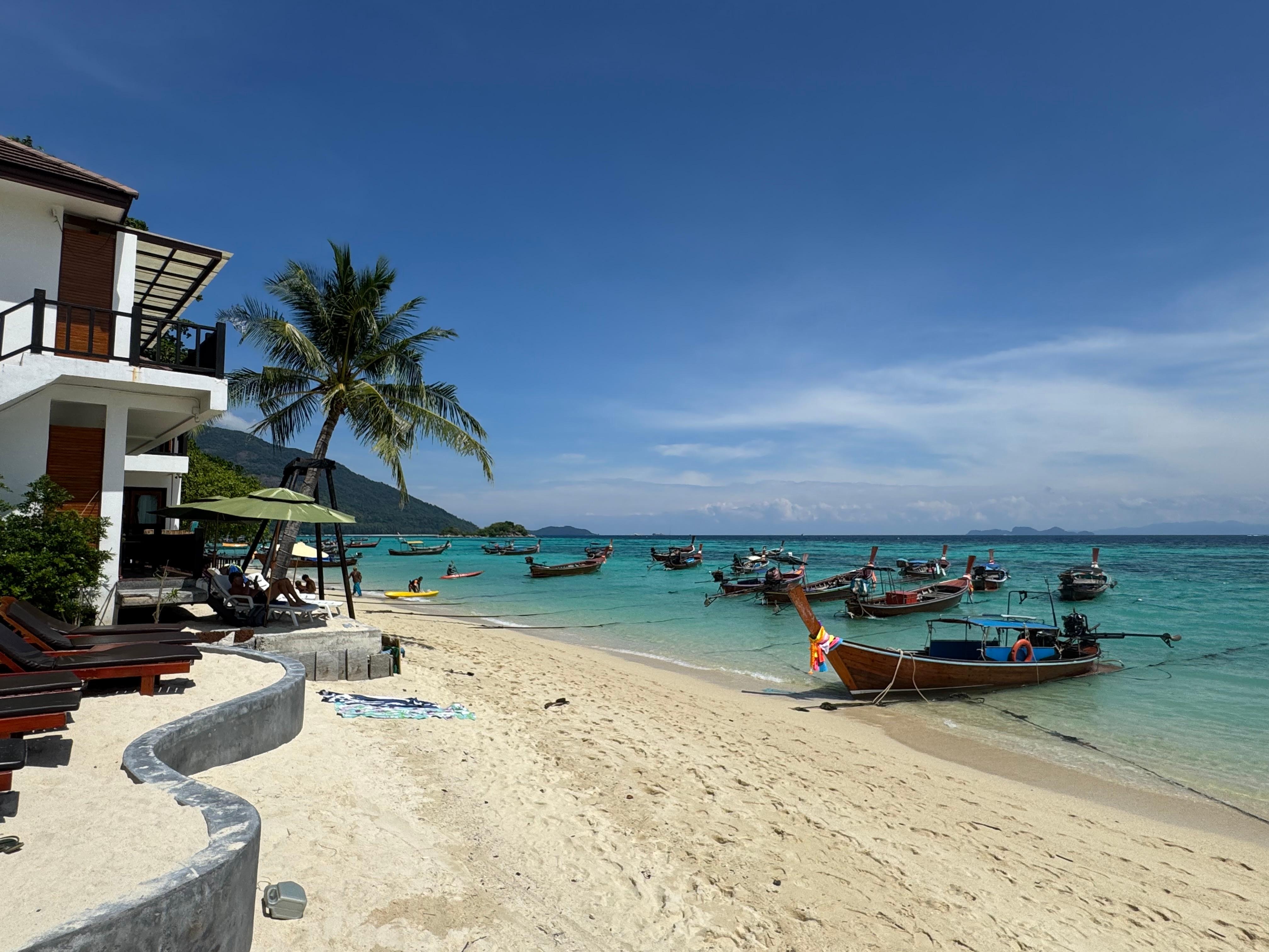 The beach by the hotel