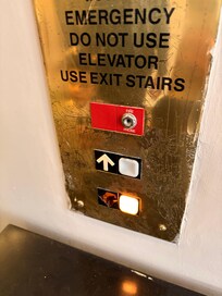 Broken elevator lights
