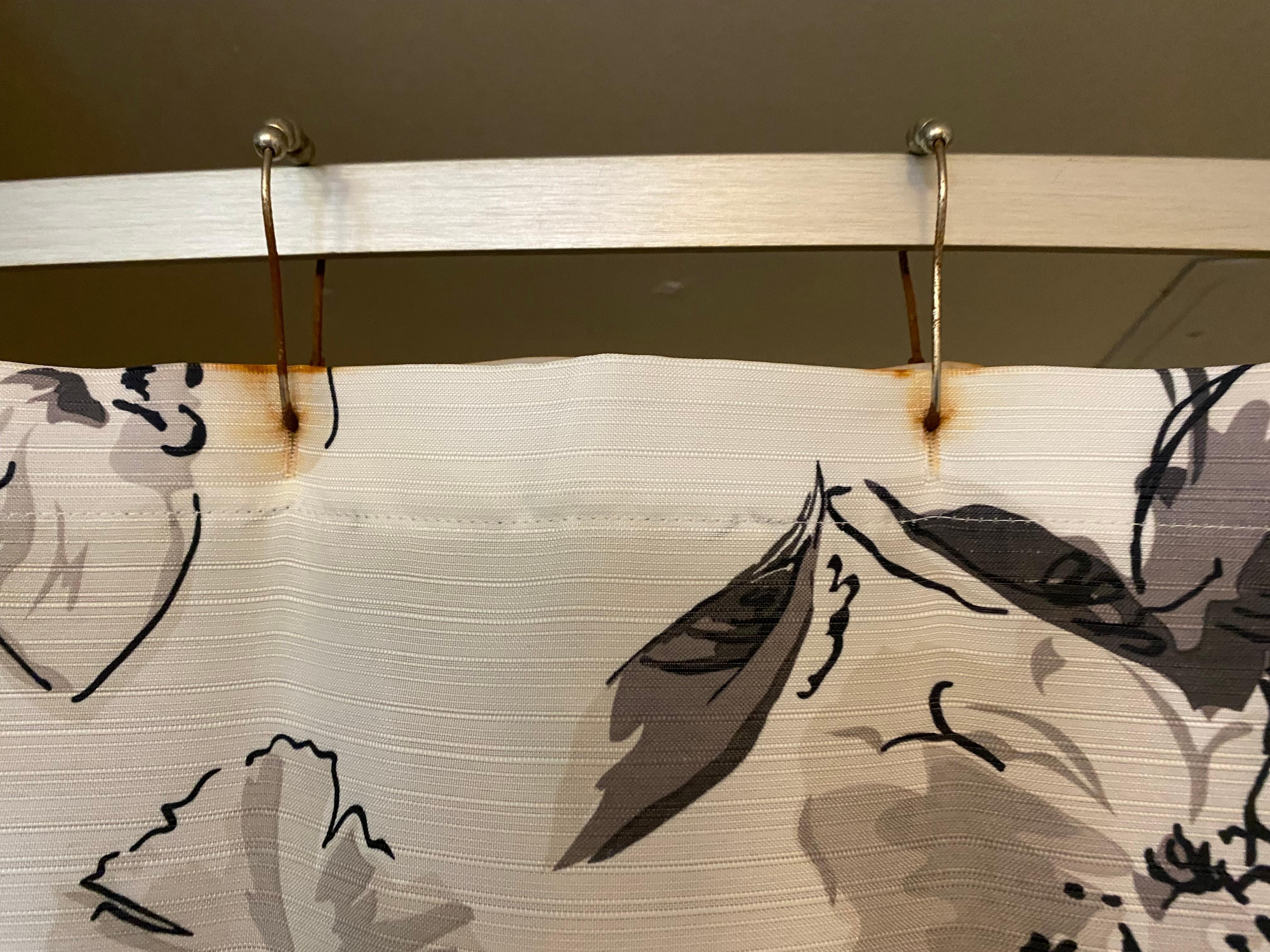 Rusting shower curtain clips
