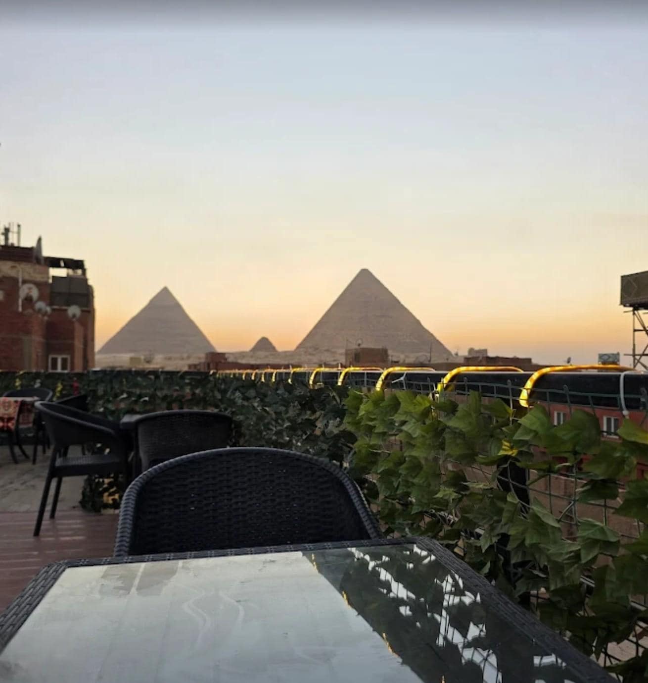 View from rooftop restaurant 