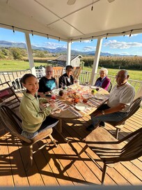 Charcuterie on the porch in the afternoon.
