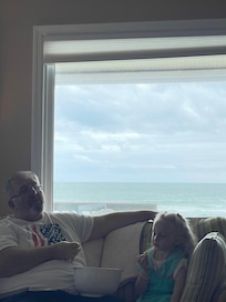 Couch resting with Grampy!