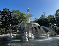 Iconic fountain in Forsyth Park