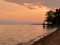 Sunset at the beach, which was only a short walk from the house.