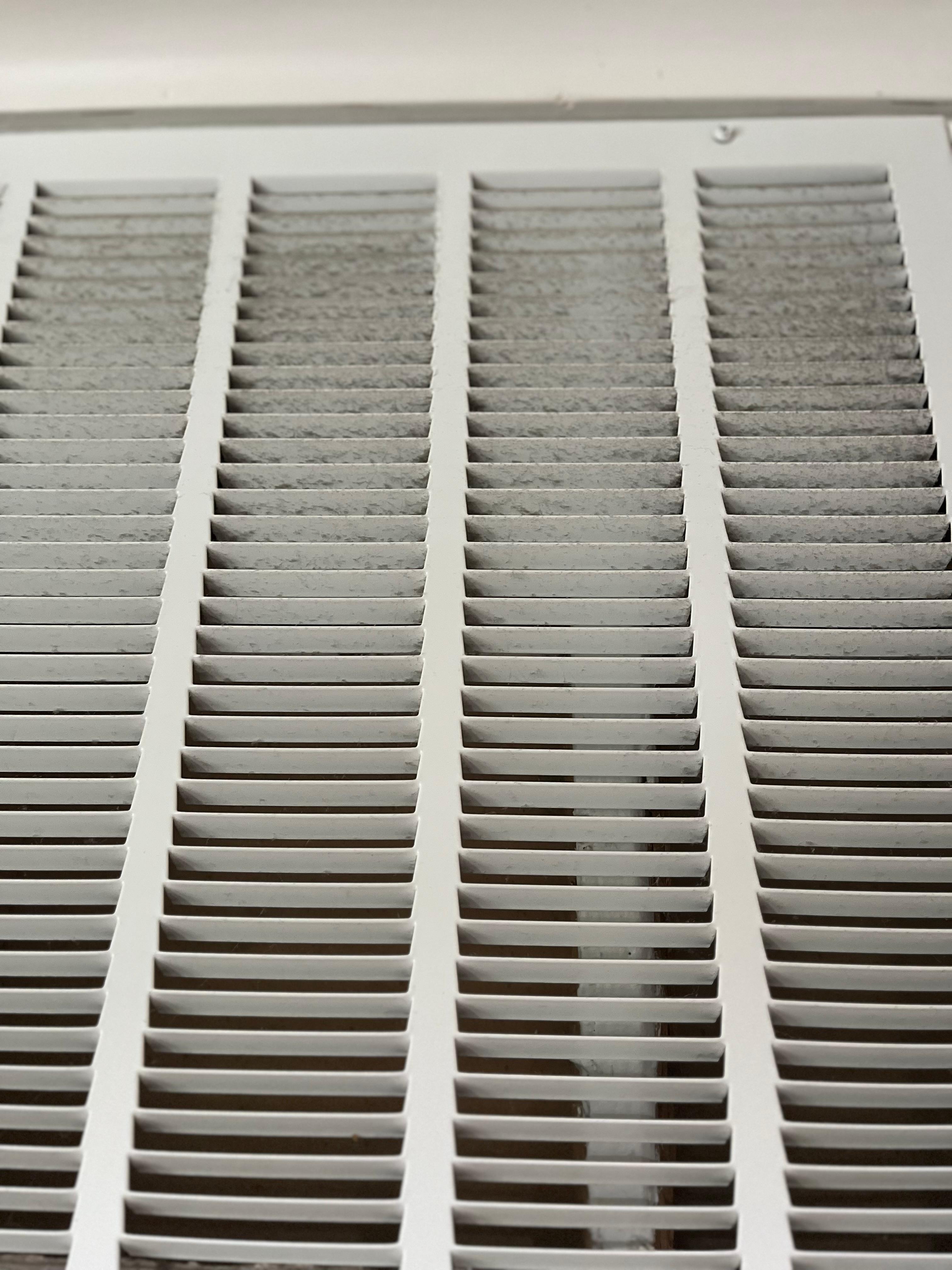 vents covered in dirt and dust