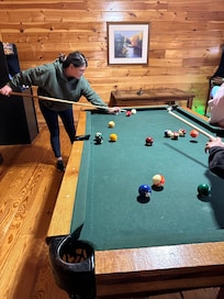 Enjoying the game room!