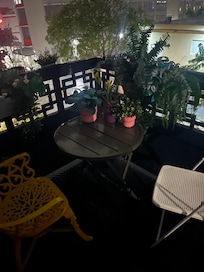 Nice size patio to people watch