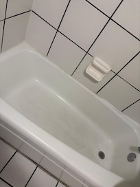 Shower and tub , beyond filthy.. extremely dirty