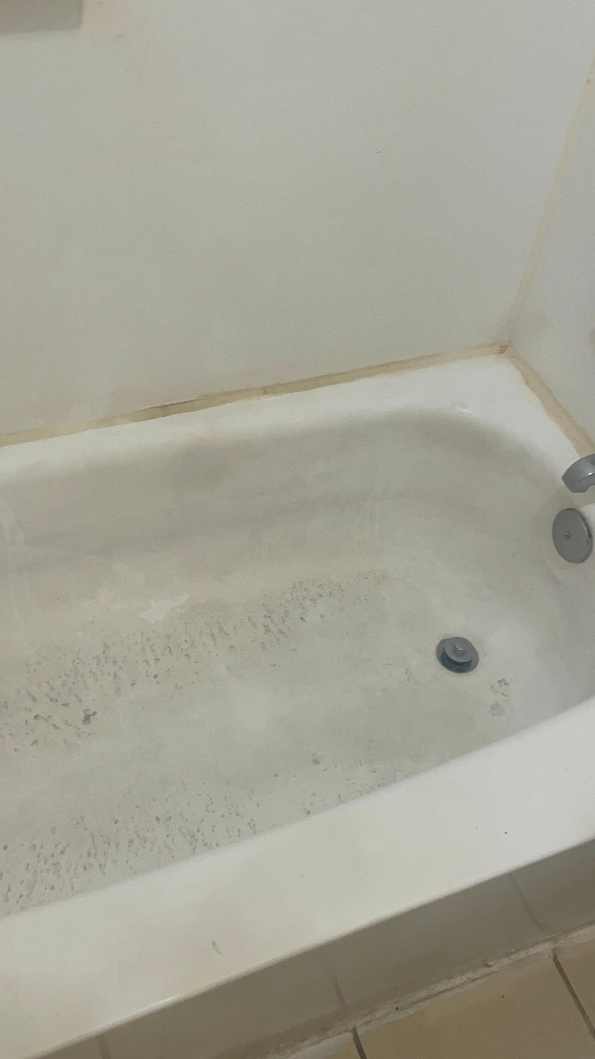 That’s the disgusting bathtub that’s never been washed.