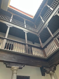 View up from the lobby patio.