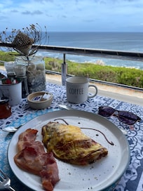 Superb breakfast with an incredible view