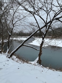 Mulberry River on cabin property
