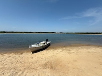 The skiff at the beach.