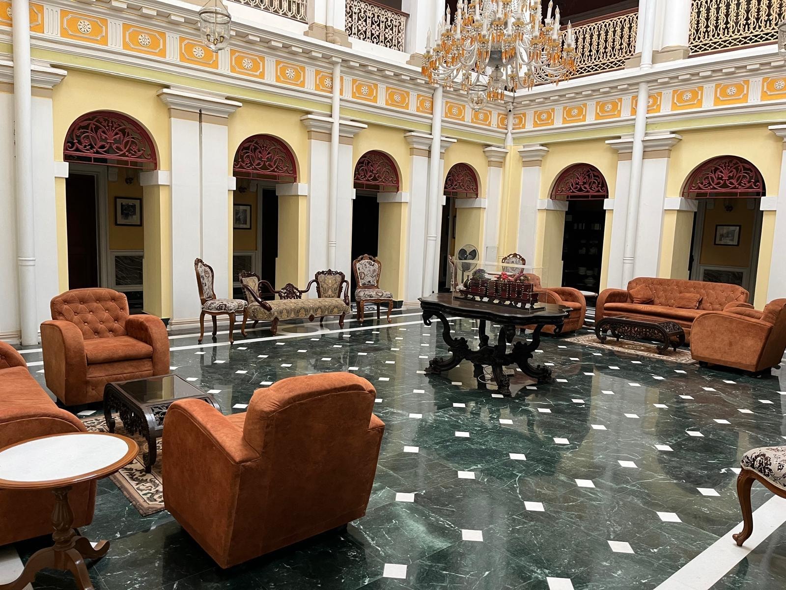 Beautifully restored interior at the palace.