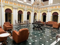 Beautifully restored interior at the palace.