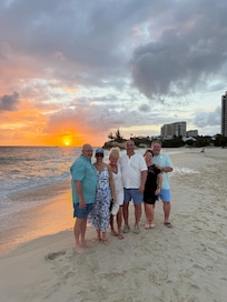 Sunset from near by Simpson Bay. Condo in background!