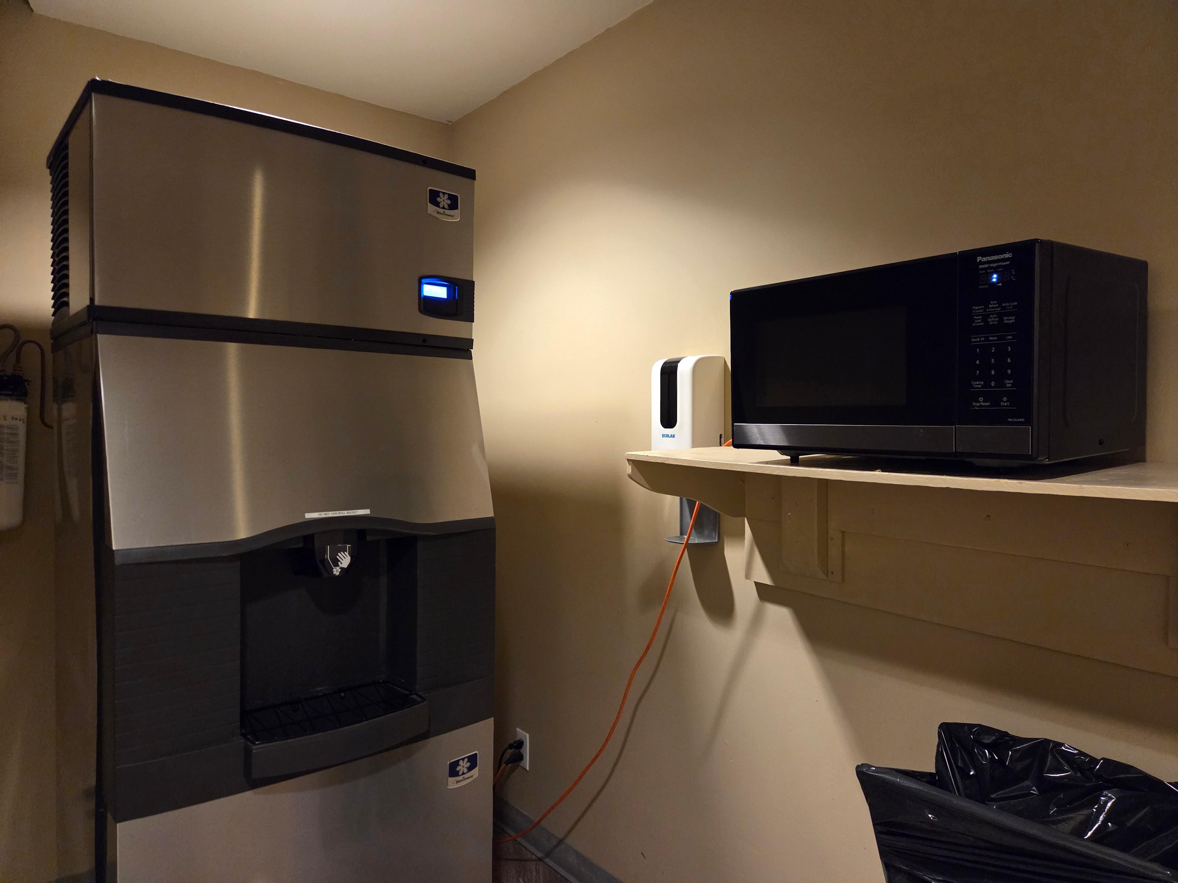 Ice machine and microwave 