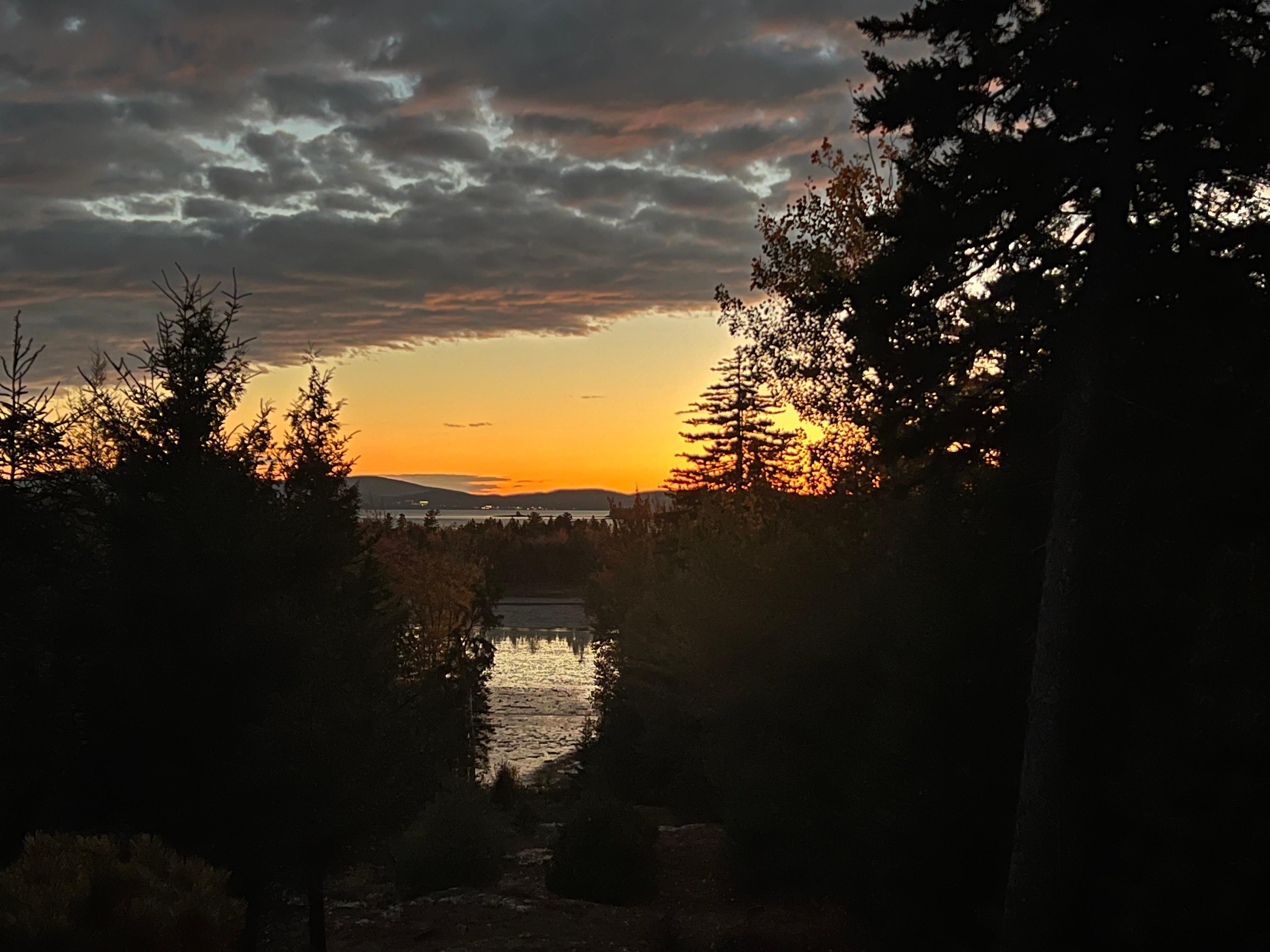 Sunset view from deck