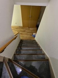 View from top of stairs.