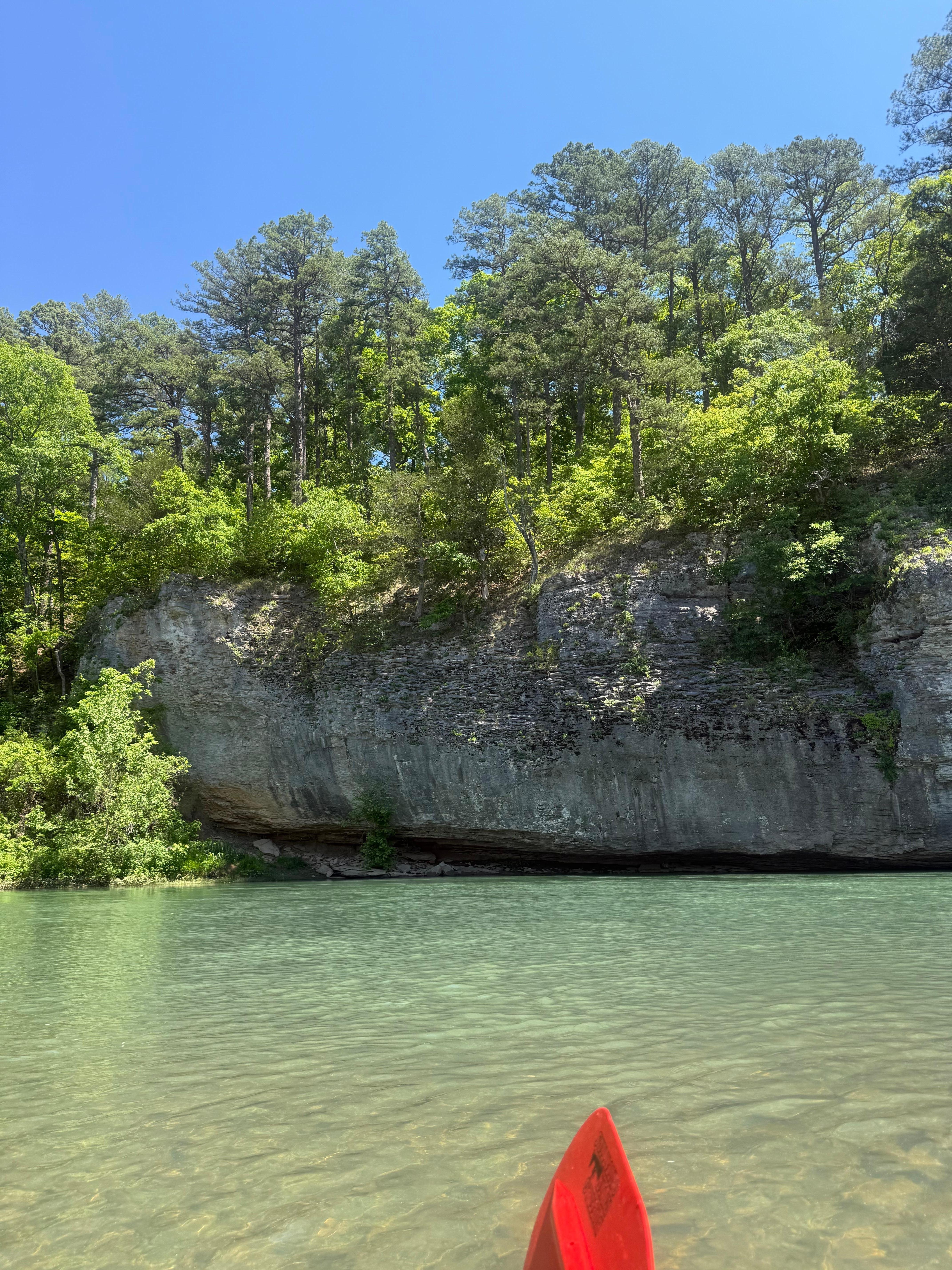 Pretty blue water at buffalo national river. 