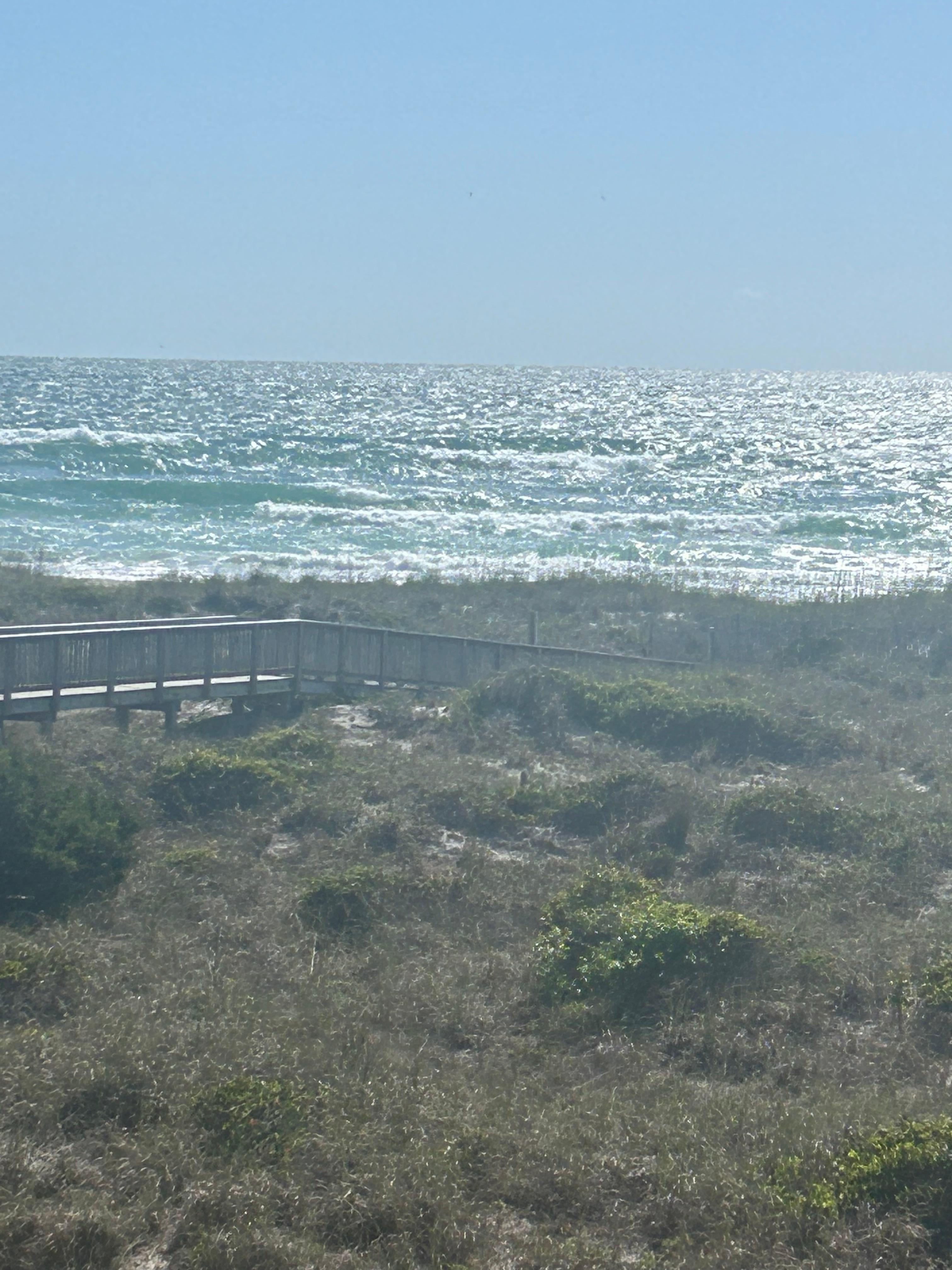 Beach view from balcony 