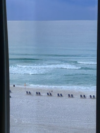 View from the bed in the master bedroom