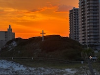 Sunset from living room balcony area