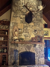 Great Room stone fireplace