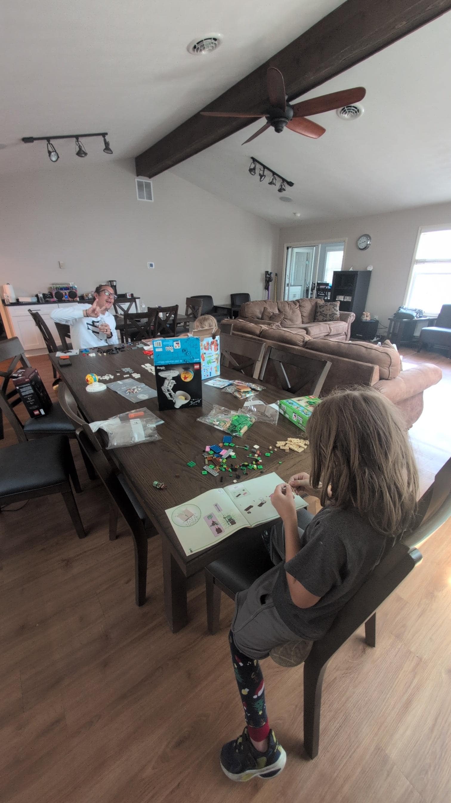 Lots of room to do our Legos on a rainy day!