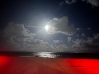 Full moon sunset on our first night