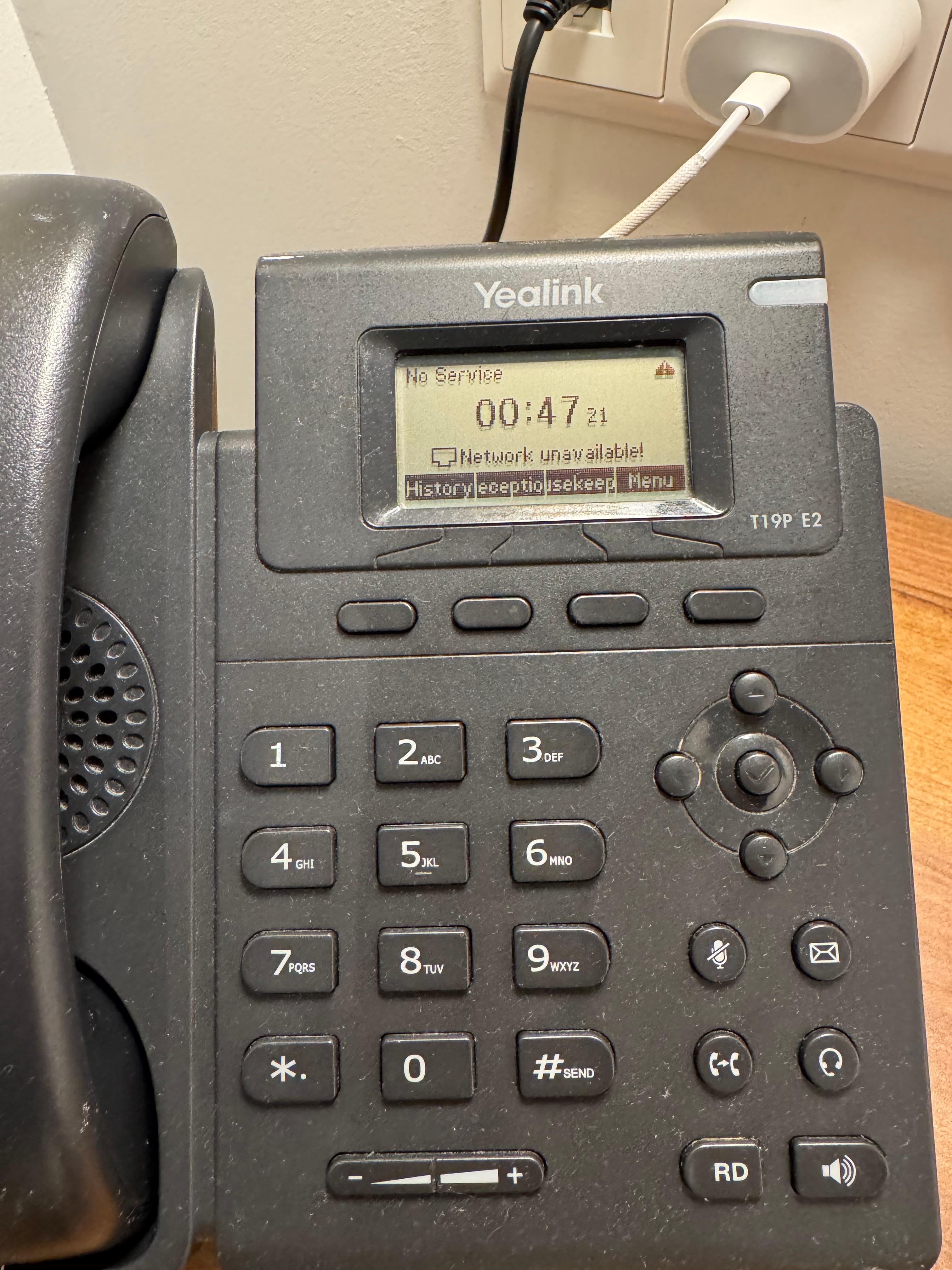 Téléphone qui ne fonctionne pas pour joindre la réception 